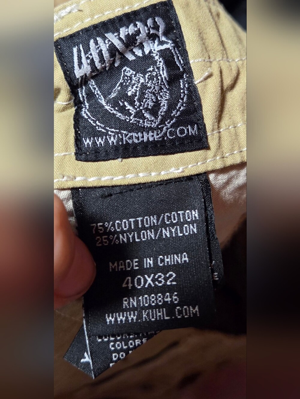 Kuhl Mens Revolvr Outdoor Hiking Performance Khaki Tan Pants Sixe 40x32 - Picture 6 of 6